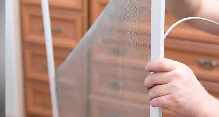 Privacy Mesh Screen Door Installation in Davie, FL
